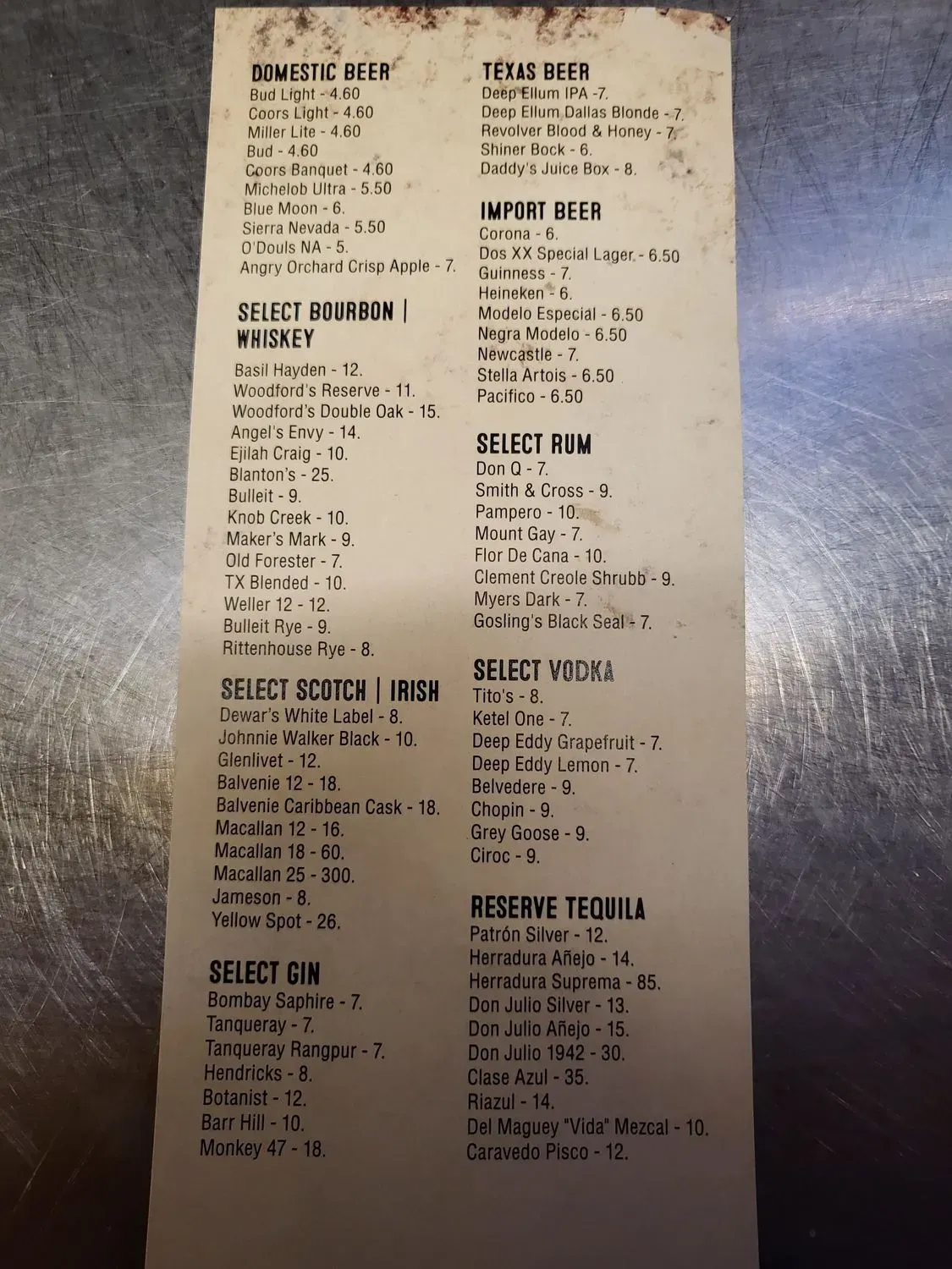 Menu 2