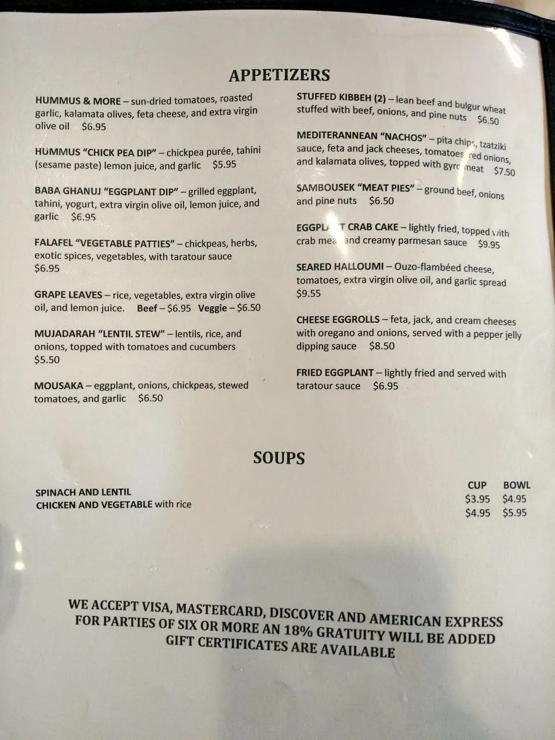 Menu 5