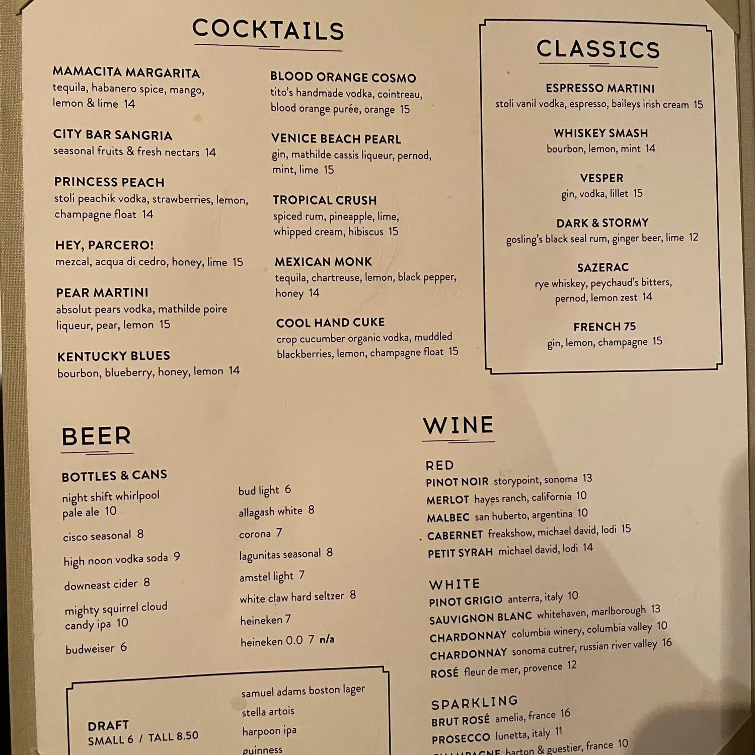 Menu 1