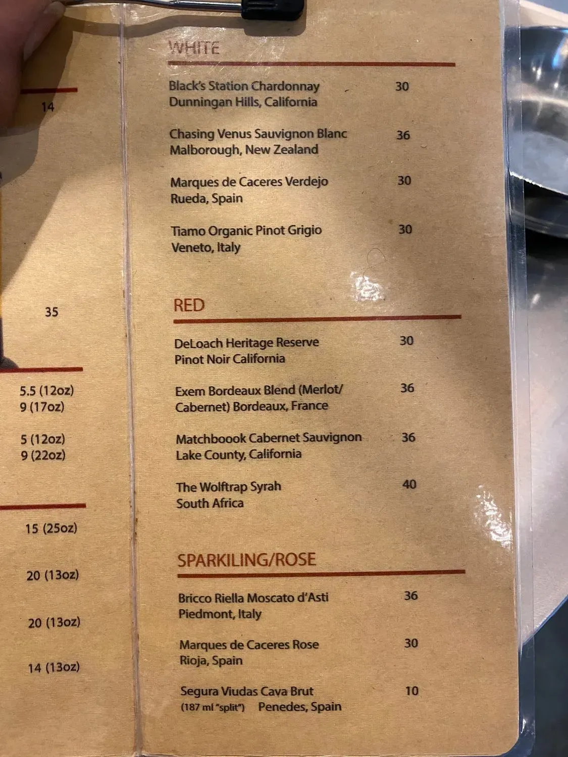 Menu 5