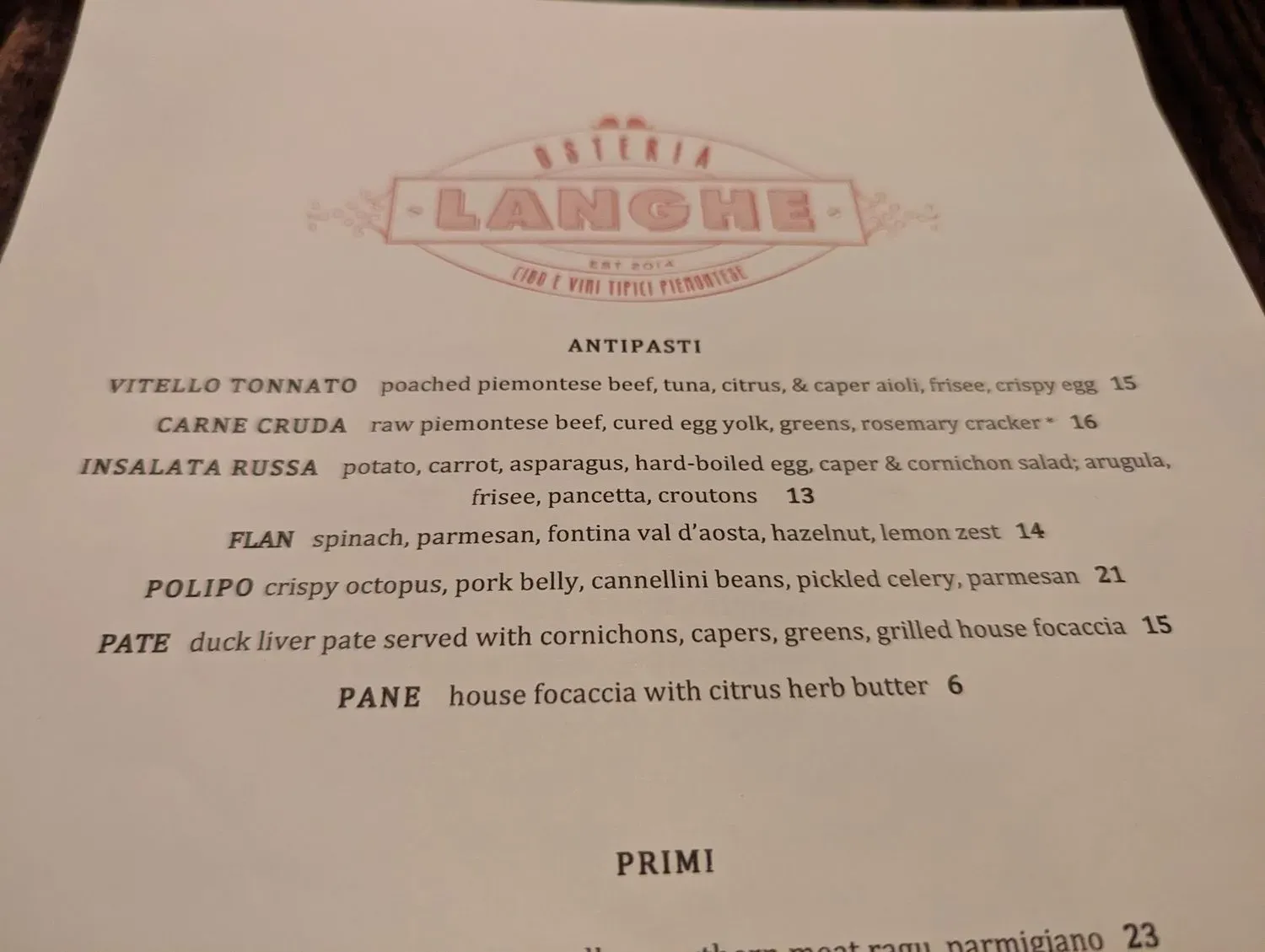 Menu 4