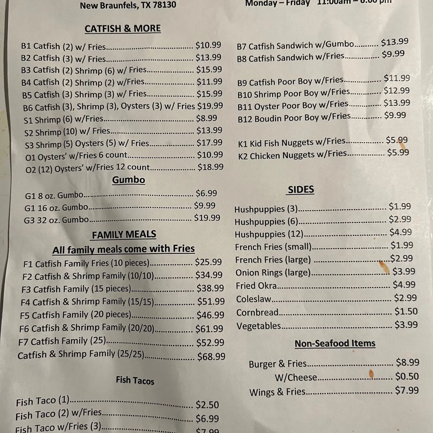 Menu 1