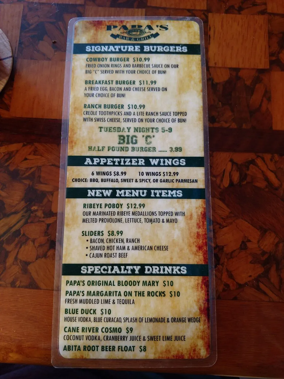 Menu 4