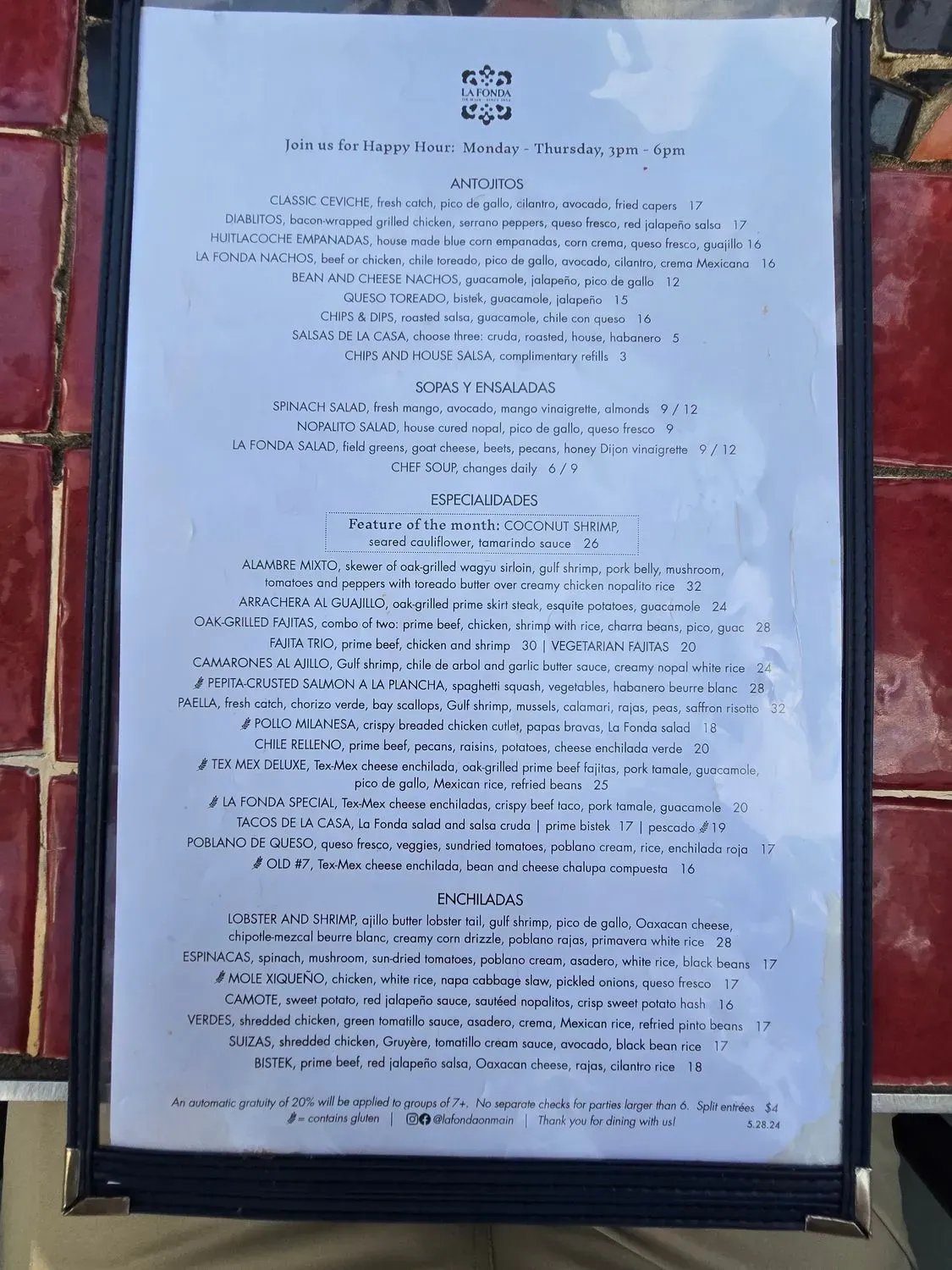 Menu 5