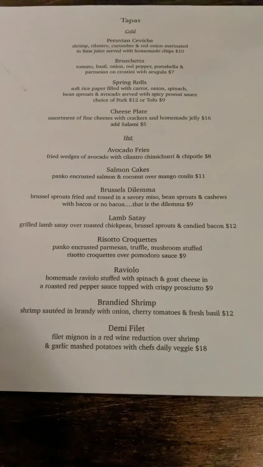 Menu 1