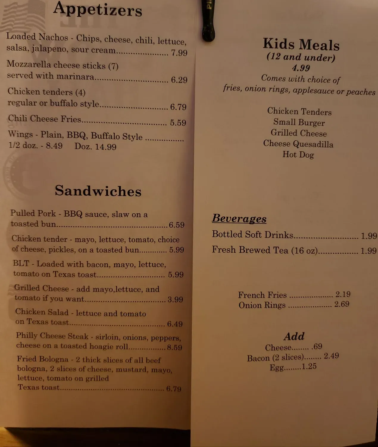 Menu 1