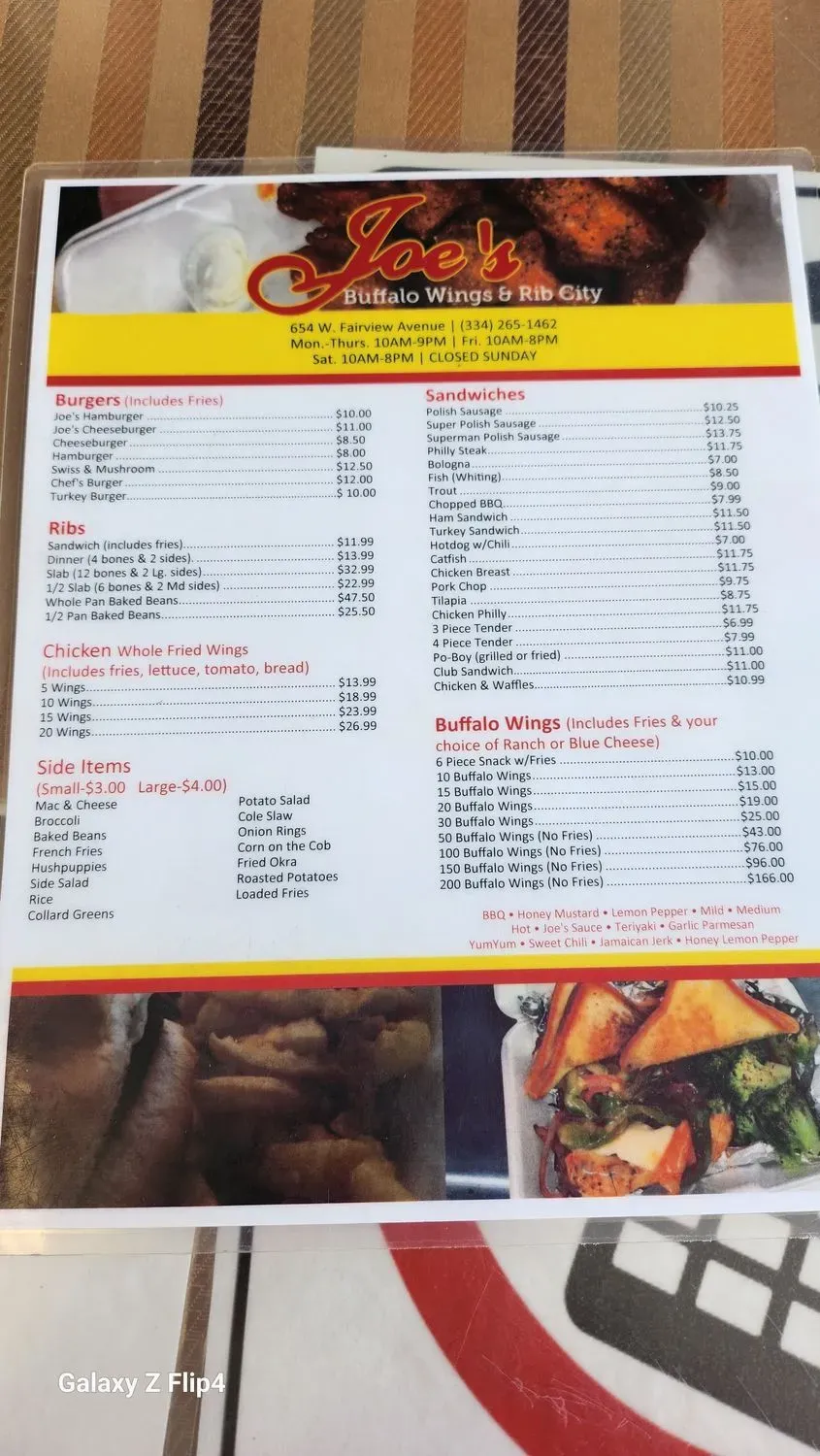 Menu 4