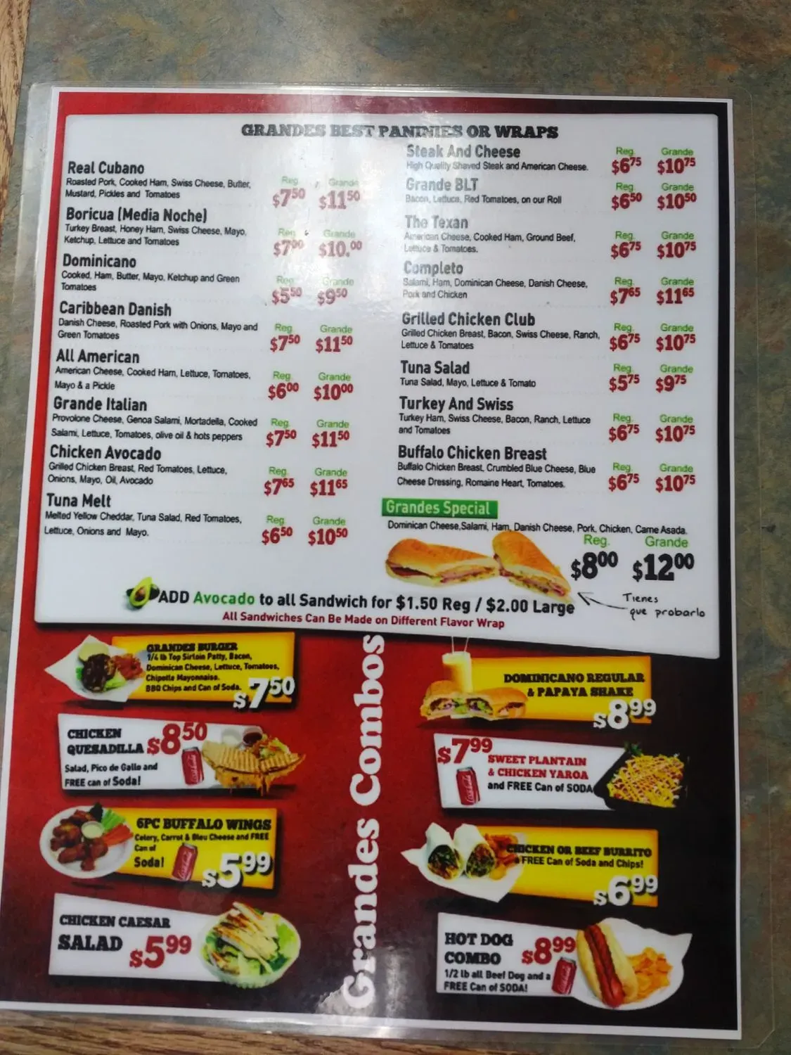 Menu 2