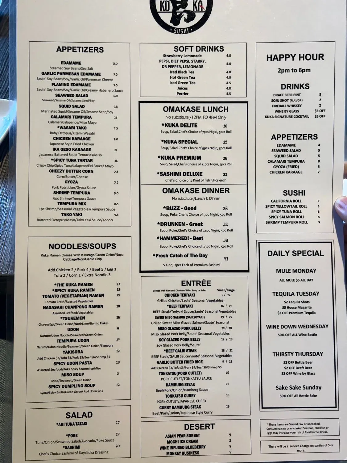 Menu 5