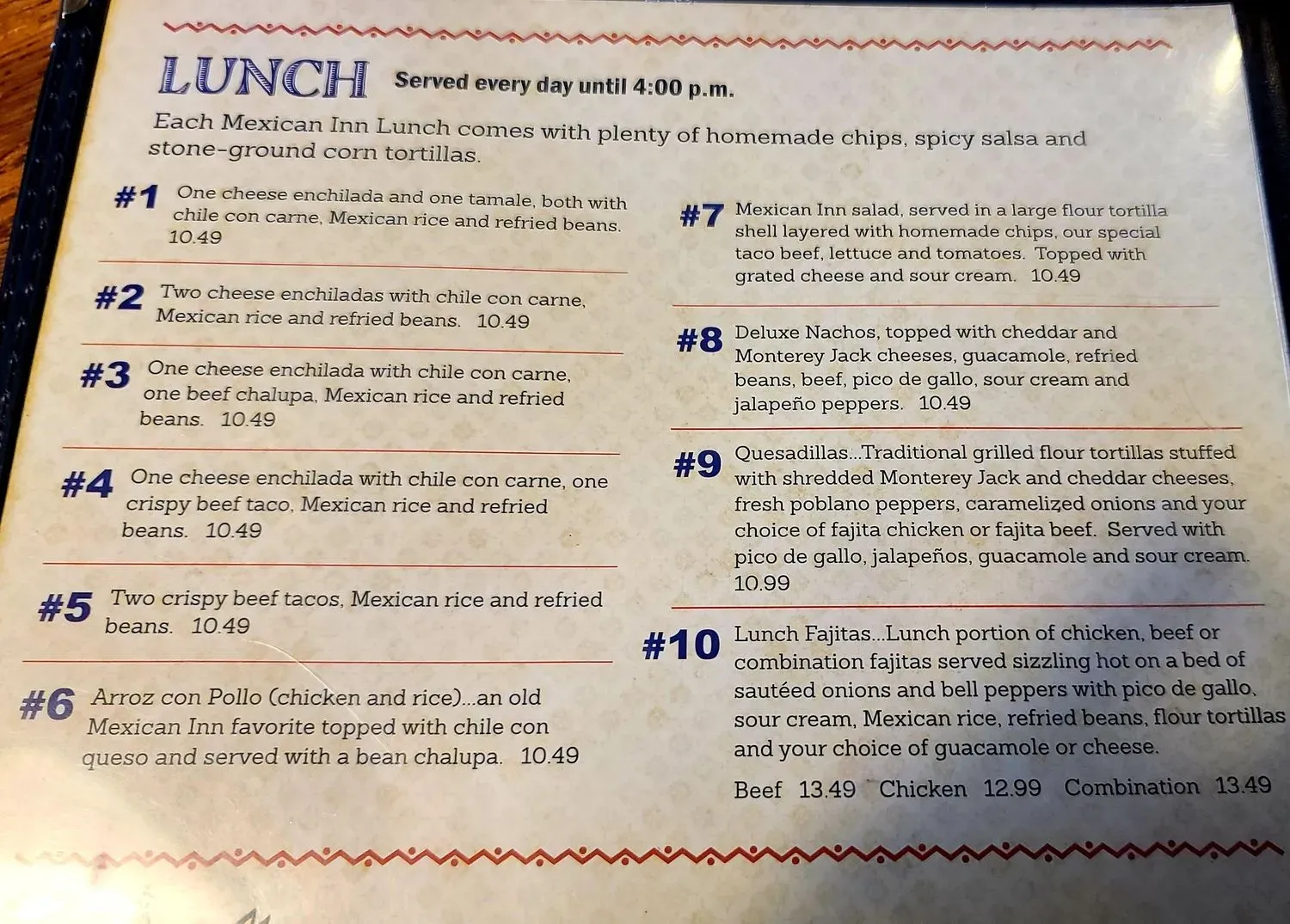 Menu 1