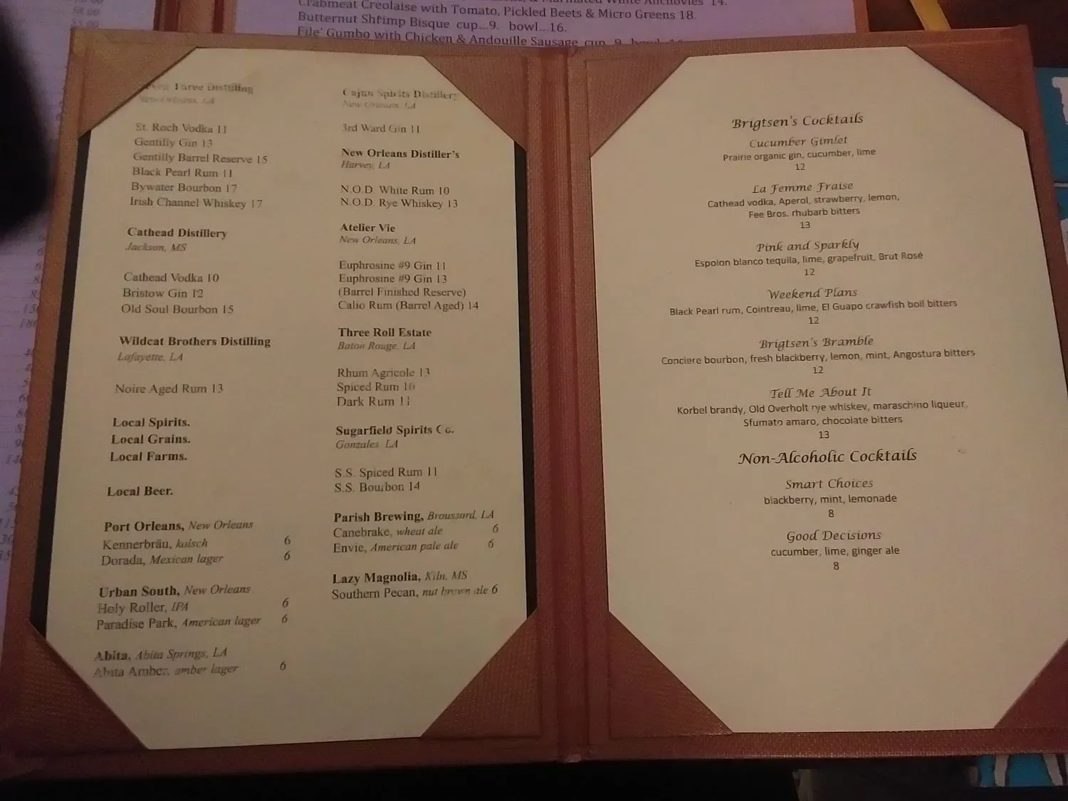 Menu 5