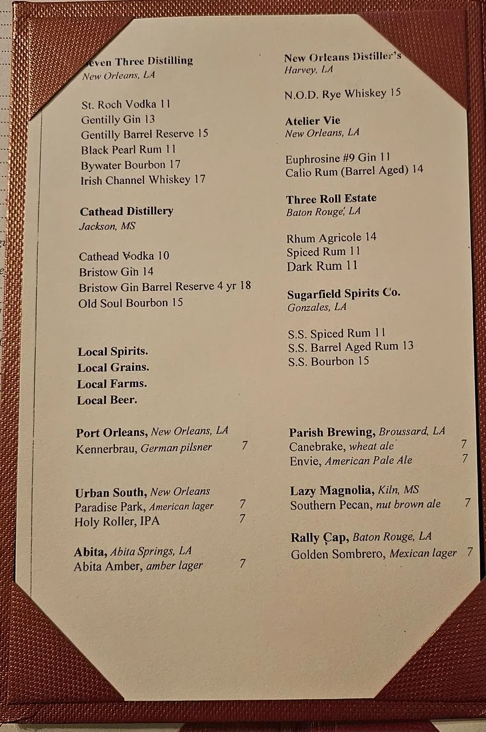 Menu 2