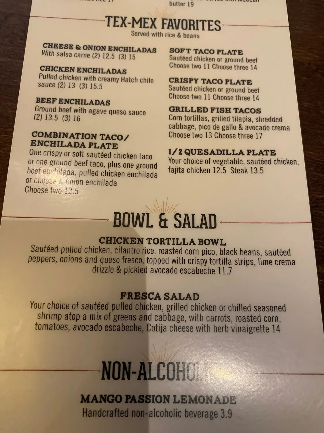 Menu 5