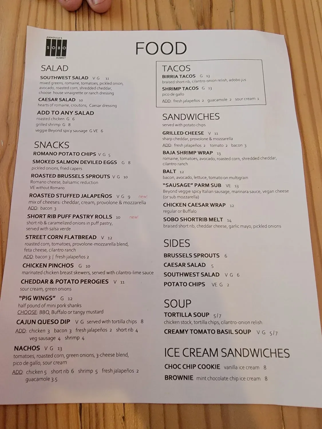 Menu 1