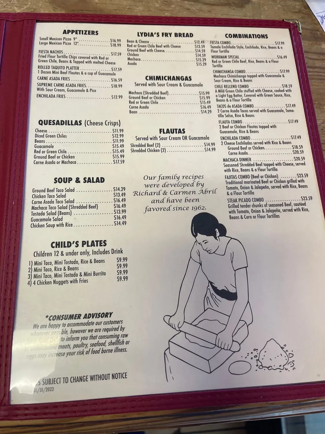 Menu 1