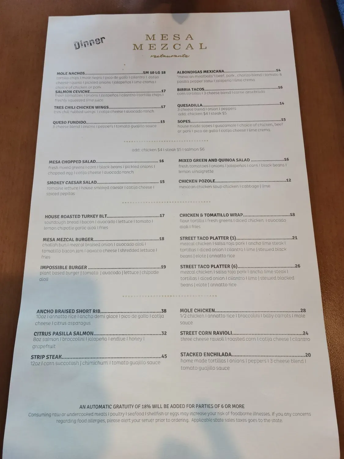 Menu 6