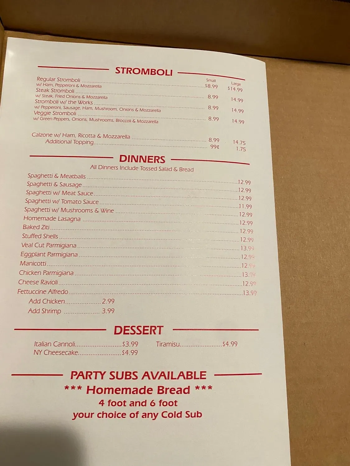 Menu 1