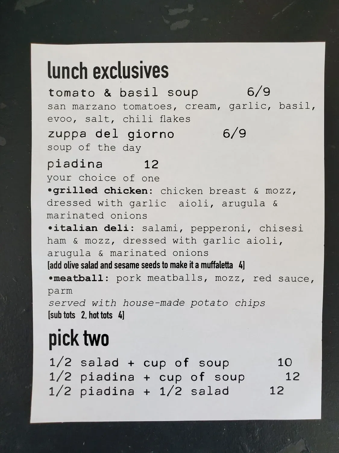 Menu 5