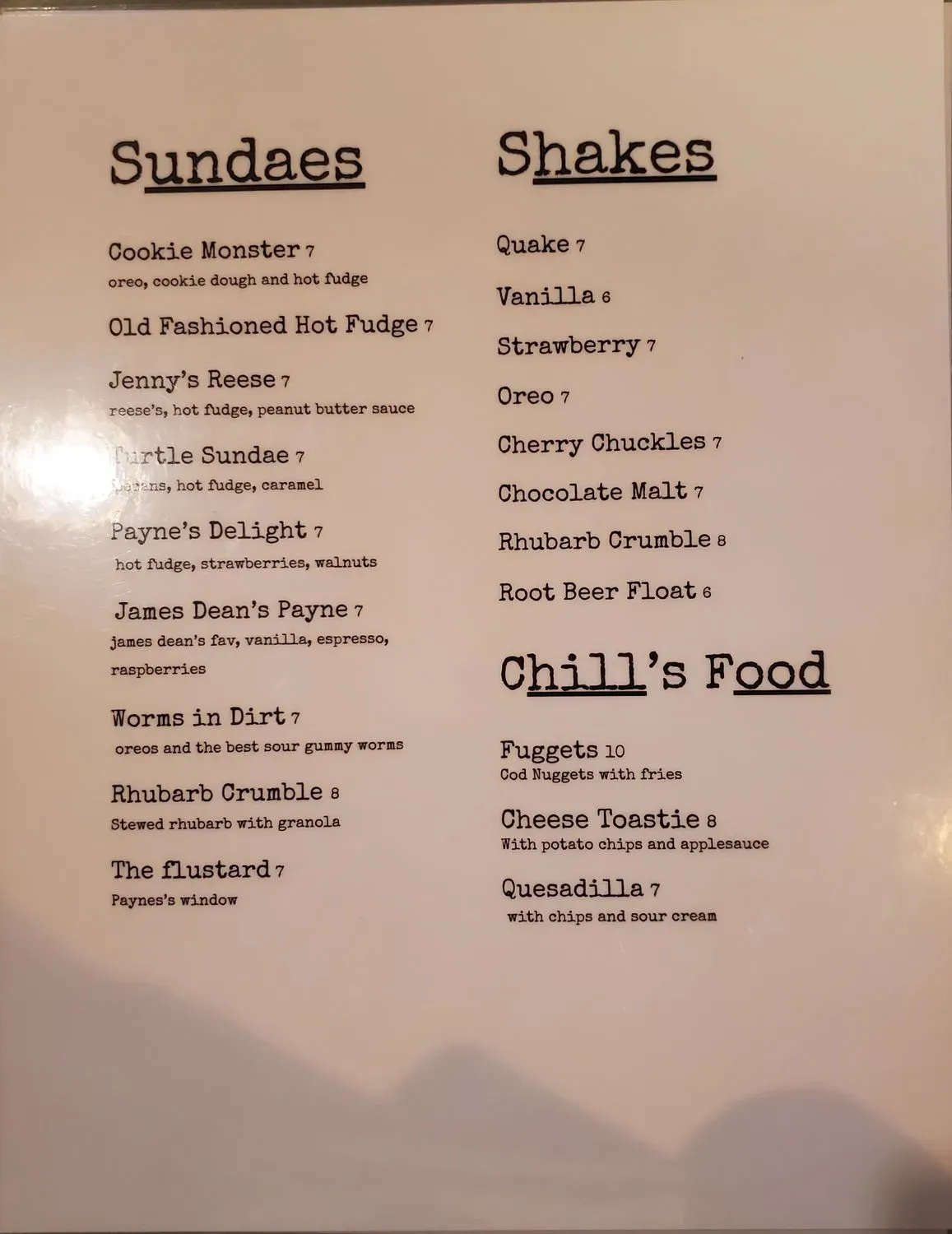 Menu 5