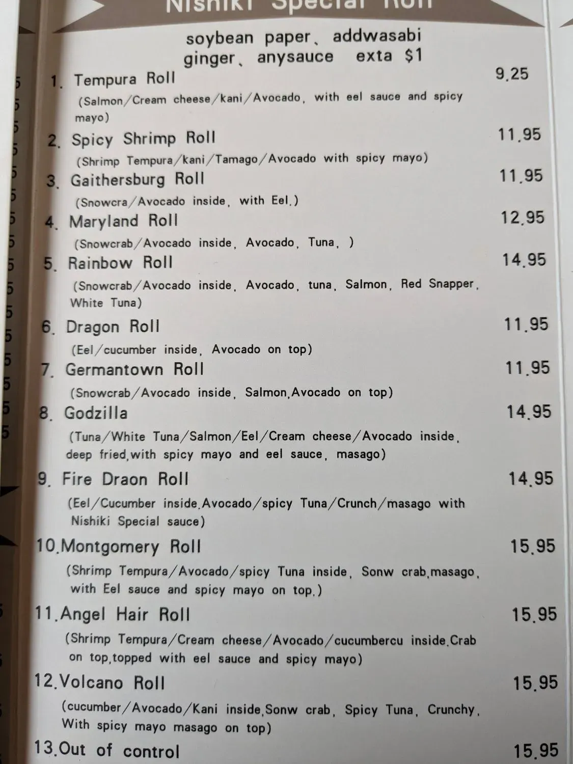 Menu 6