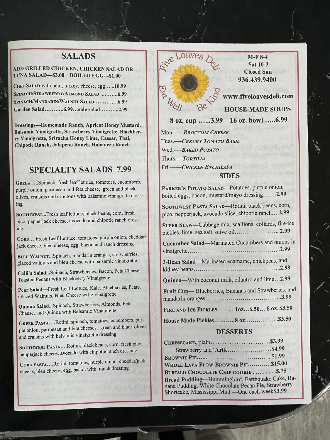 Menu 2