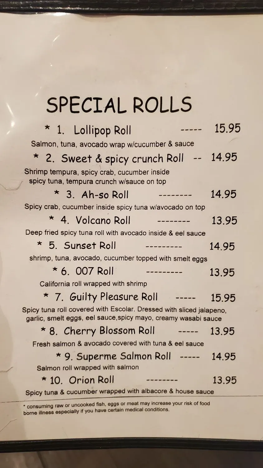 Menu 1