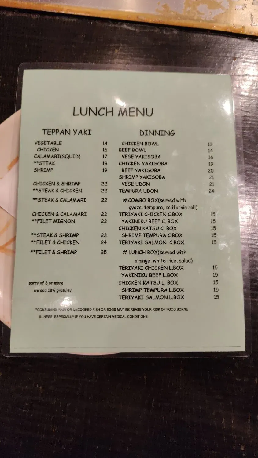 Menu 6