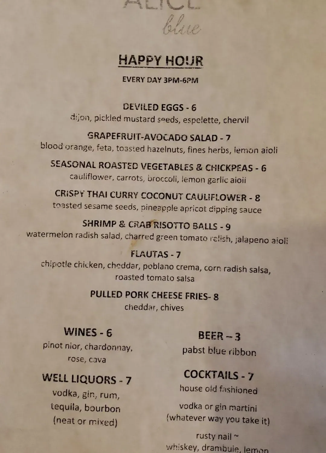 Menu 1