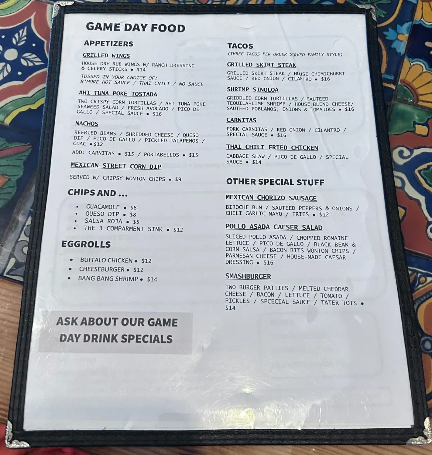 Menu 2