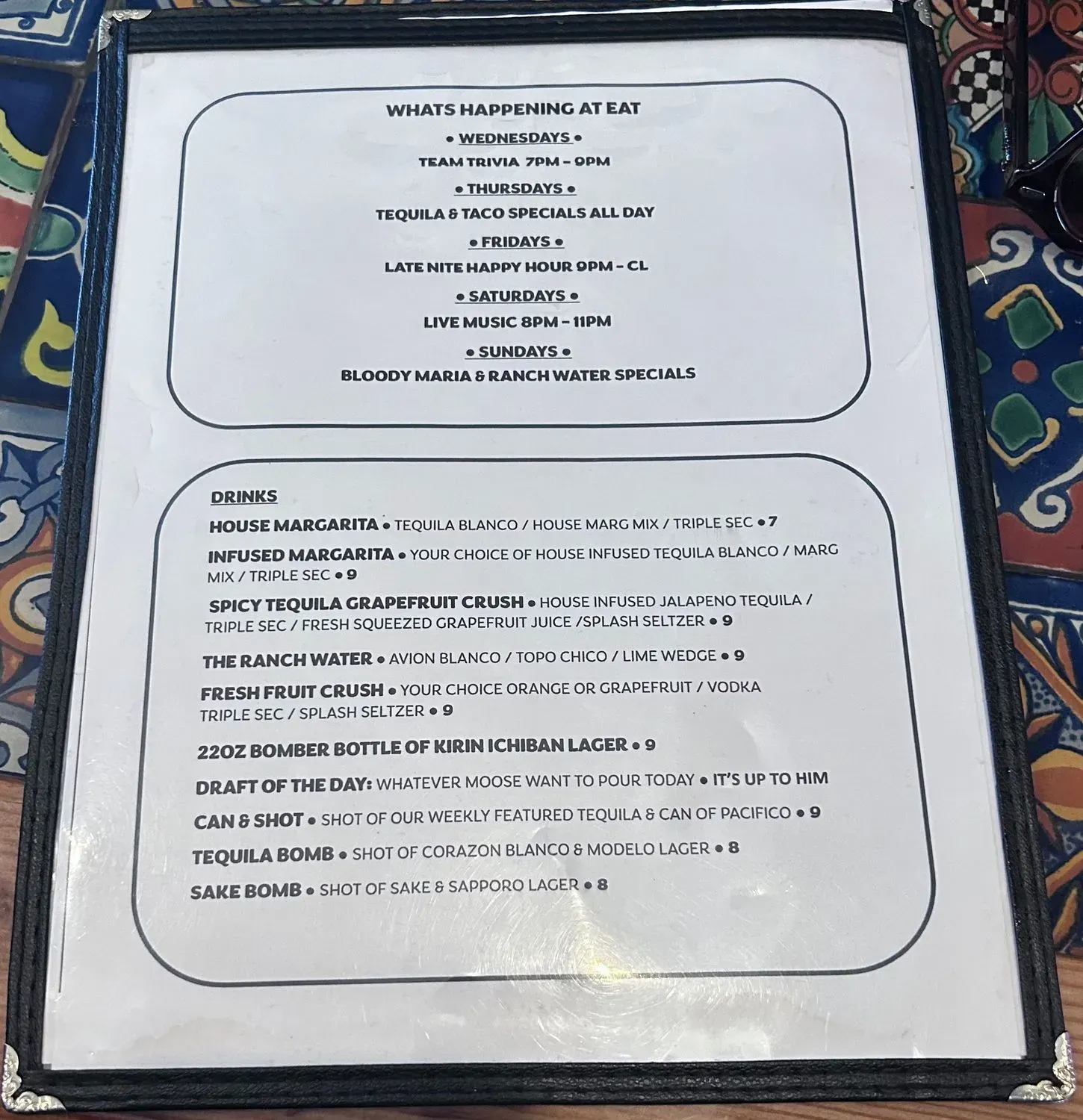 Menu 1