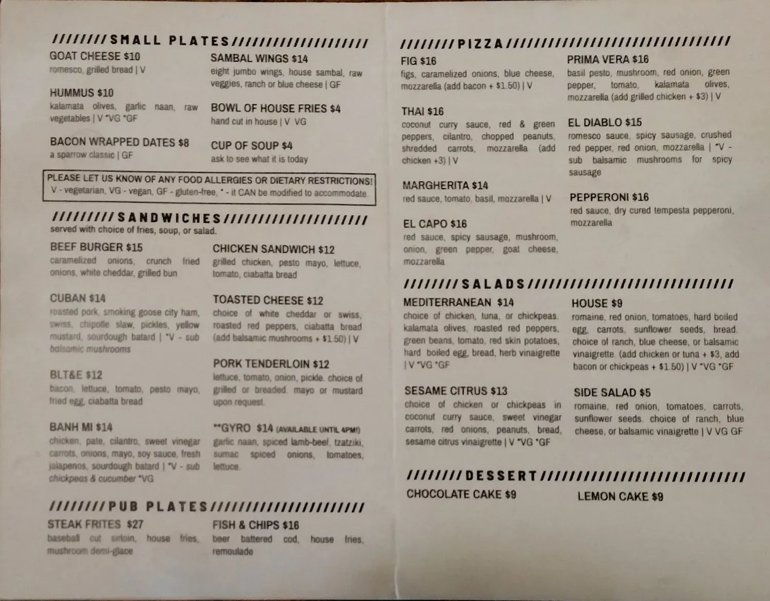 Menu 2