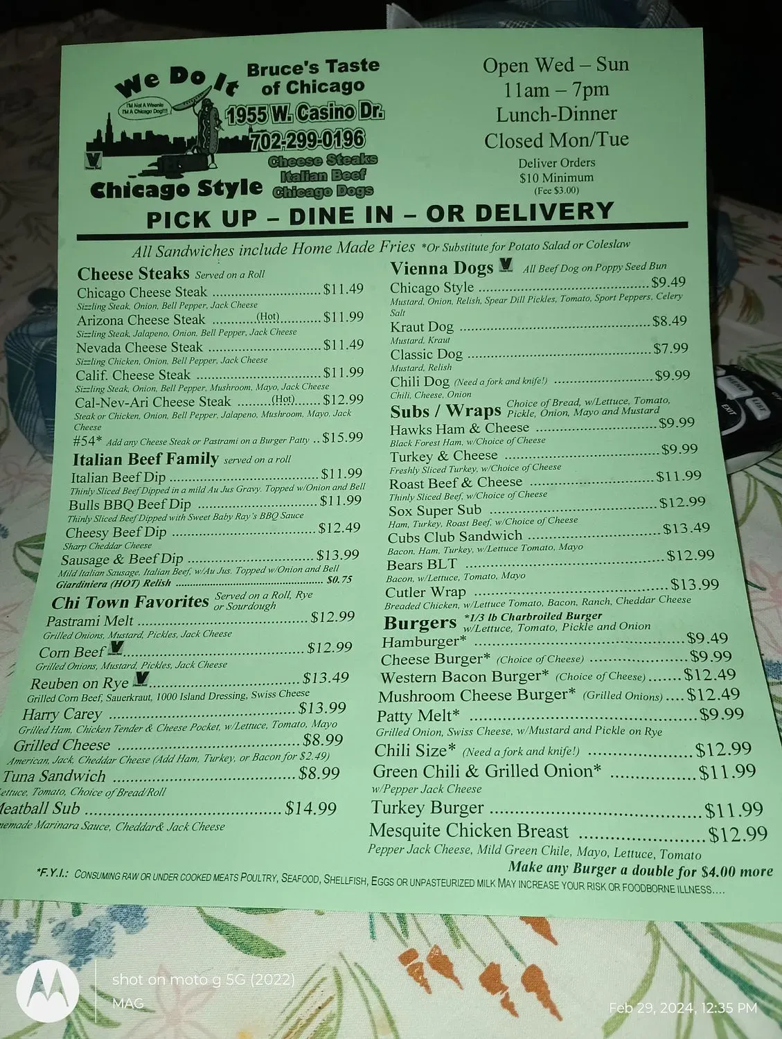 Menu 1