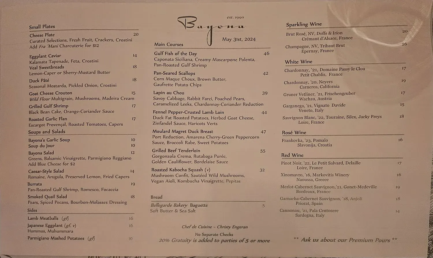 Menu 1