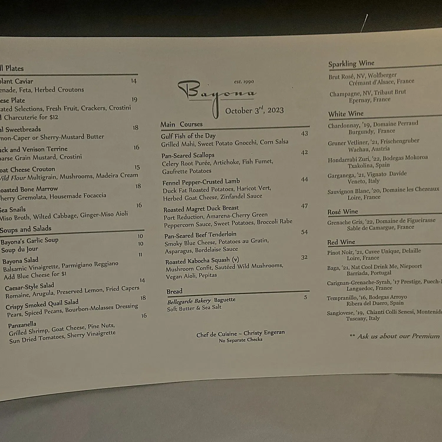 Menu 1