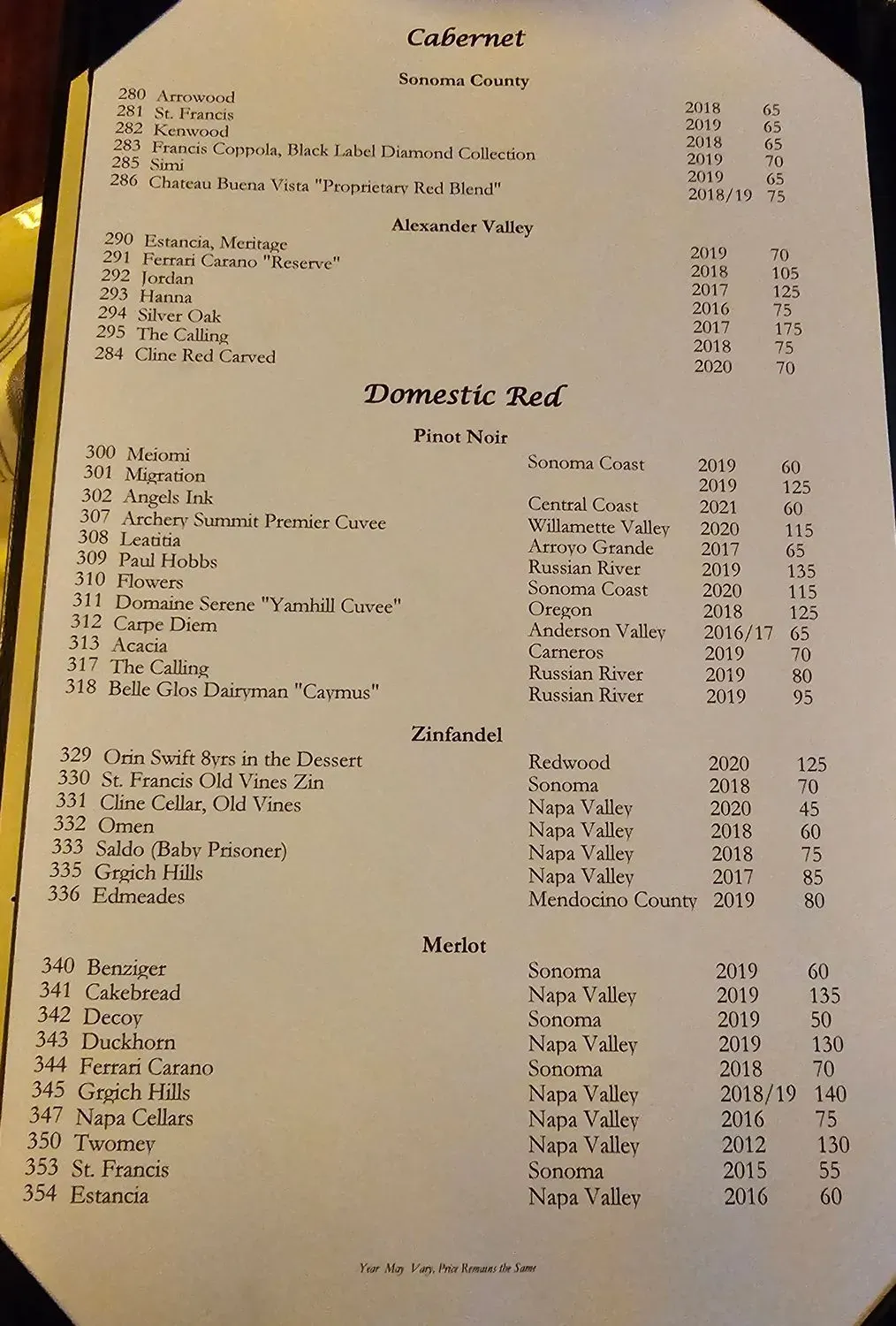 Menu 2