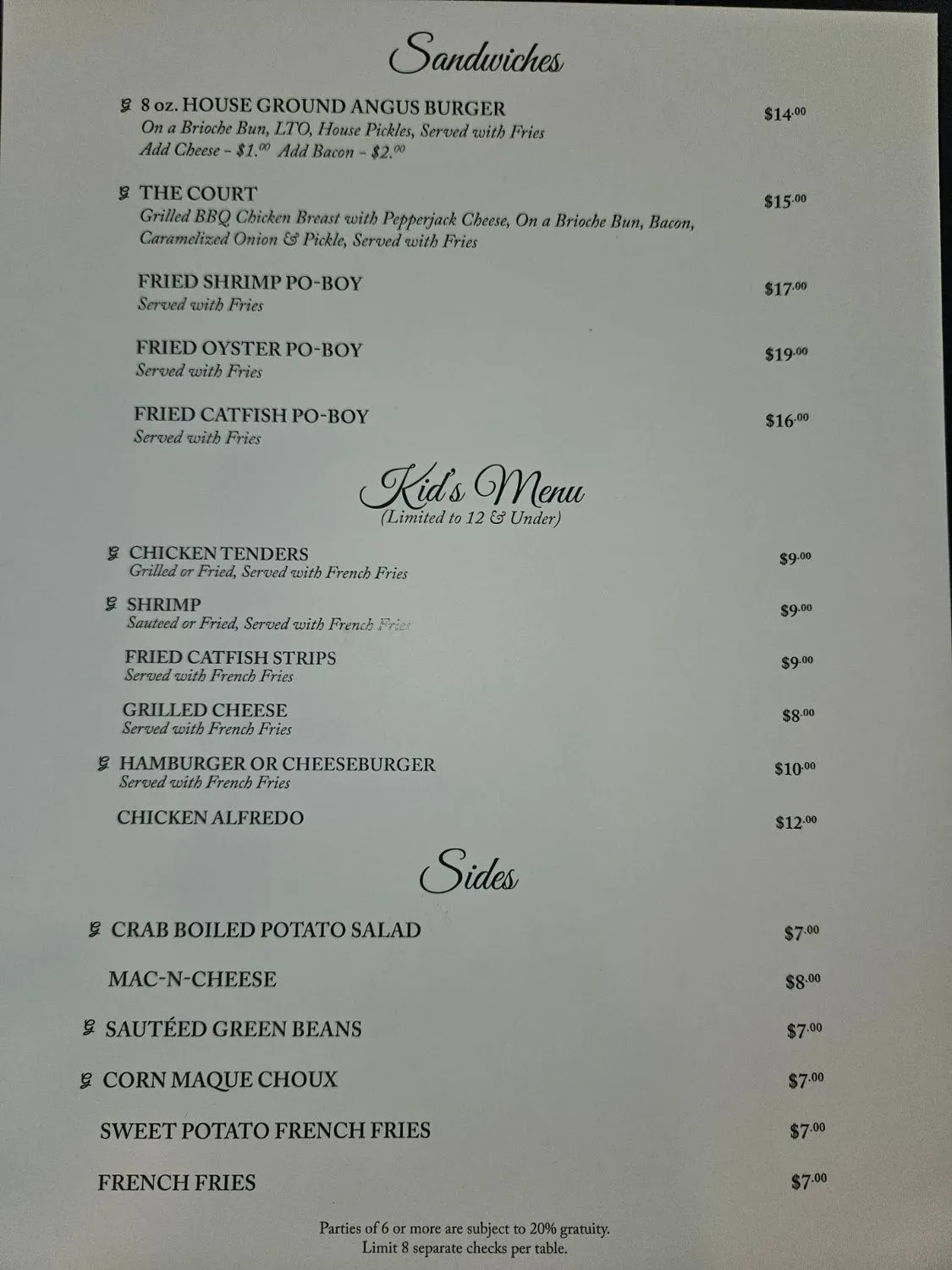 Menu 1