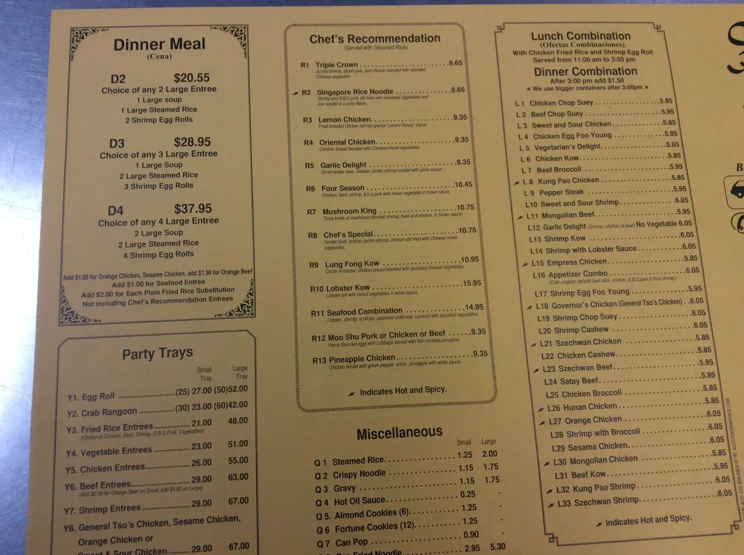 Menu 3