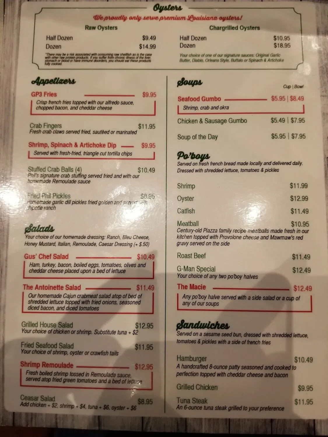 Menu 1