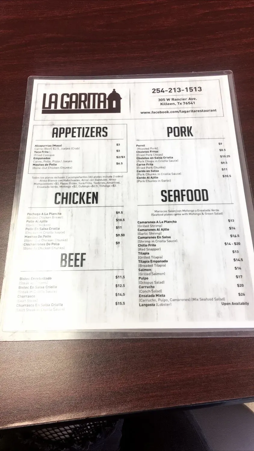 Menu 5