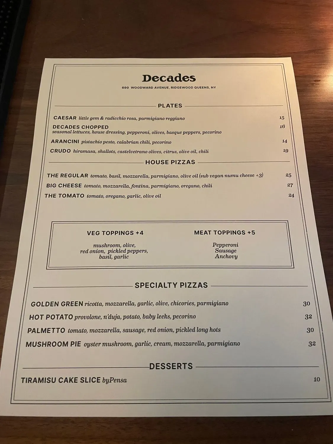 Menu 1