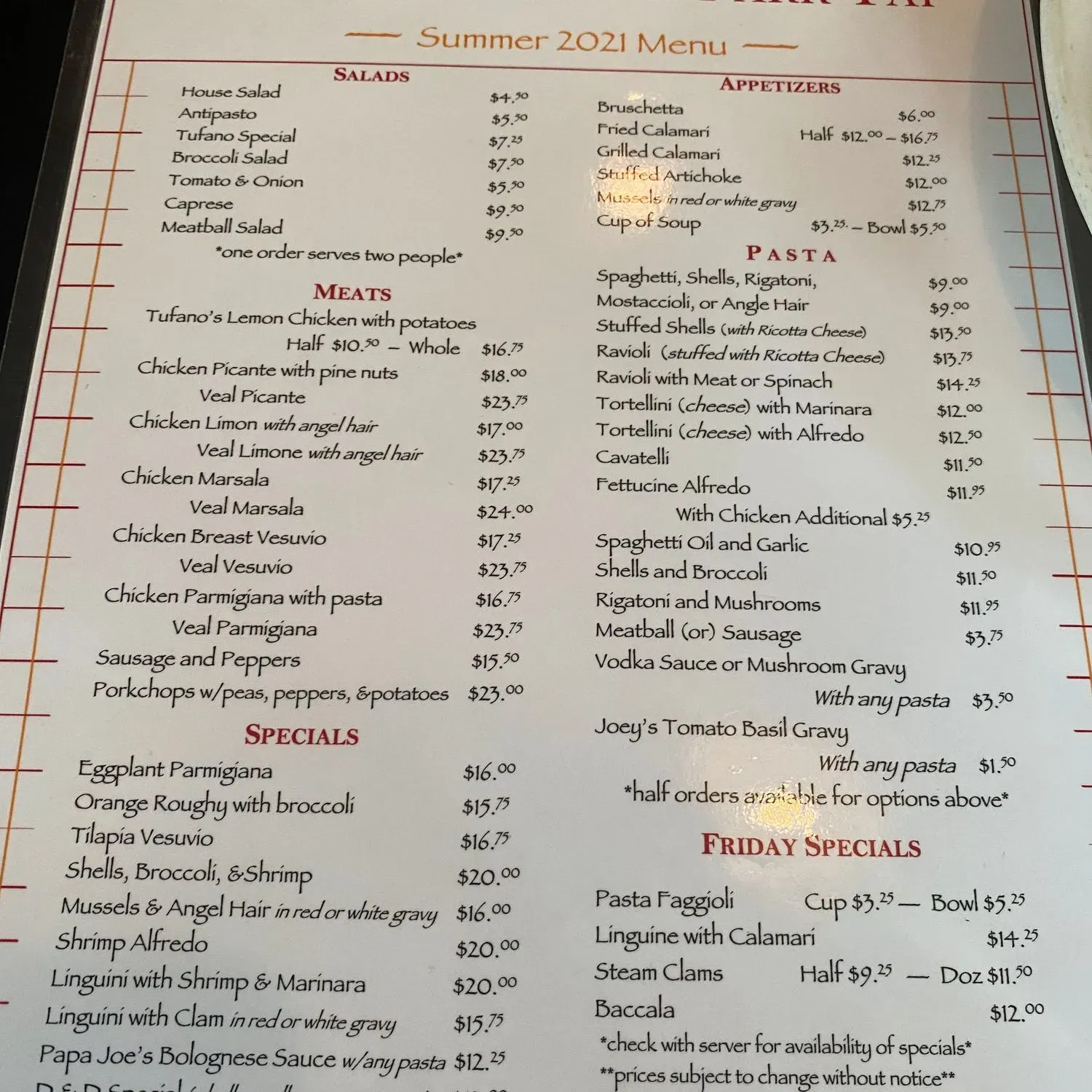 Menu 1