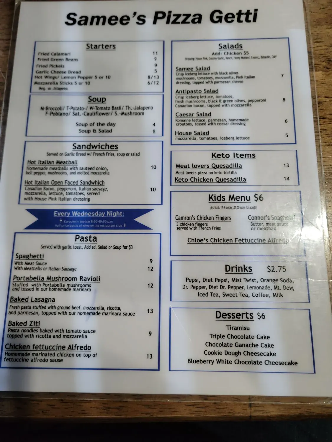 Menu 5