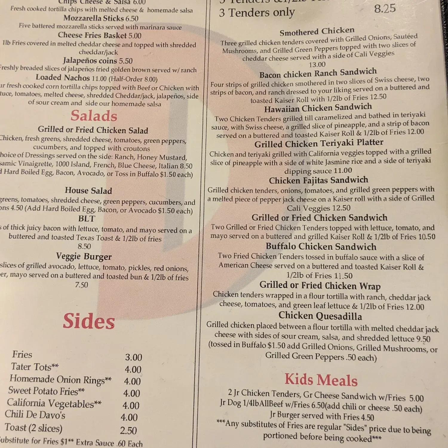 Menu 1