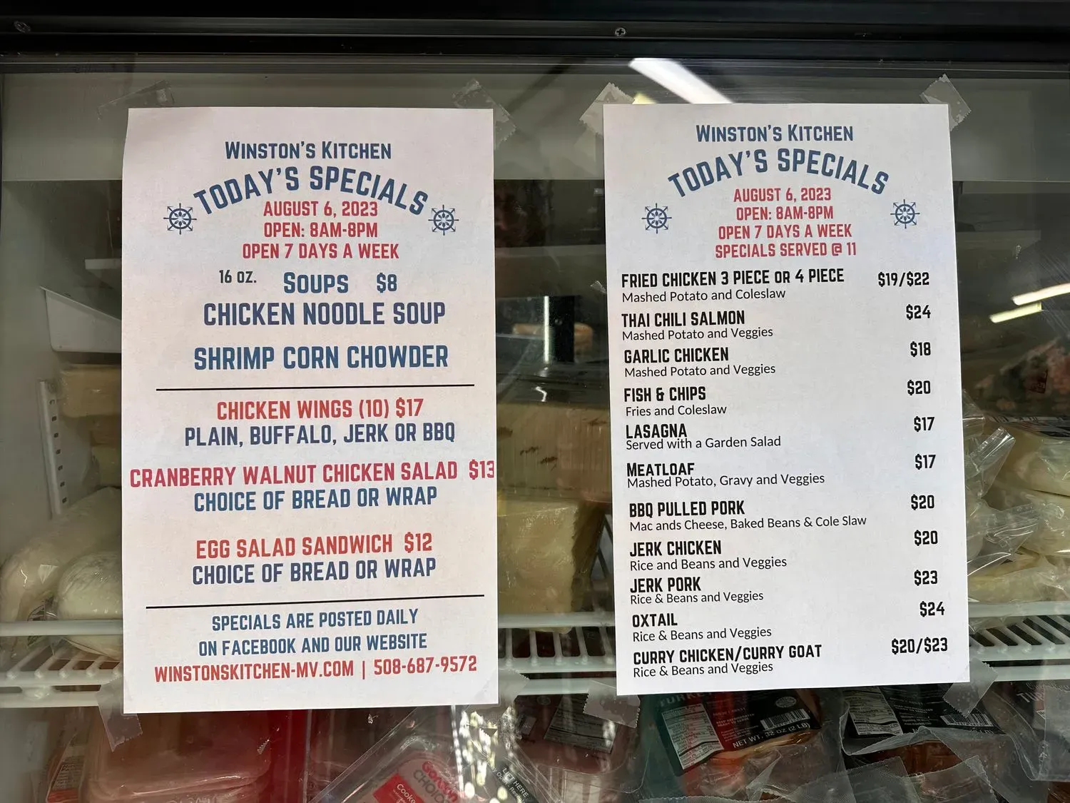 Winston’s Kitchen Menu - Updated November 2025