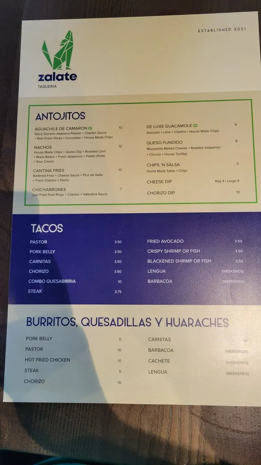 Menu 5