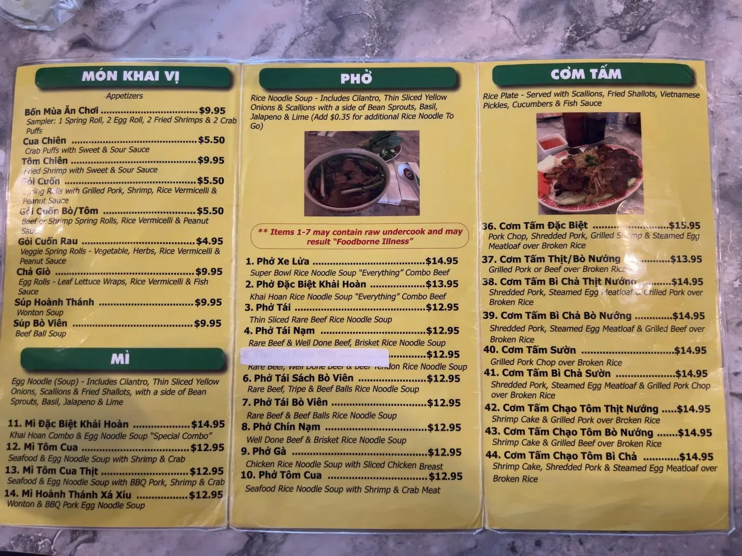 Menu 1