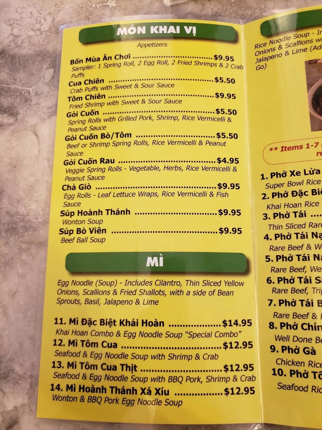 Menu 5