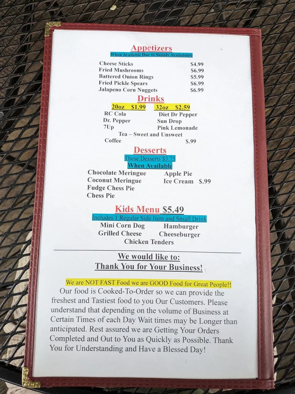 Menu 1