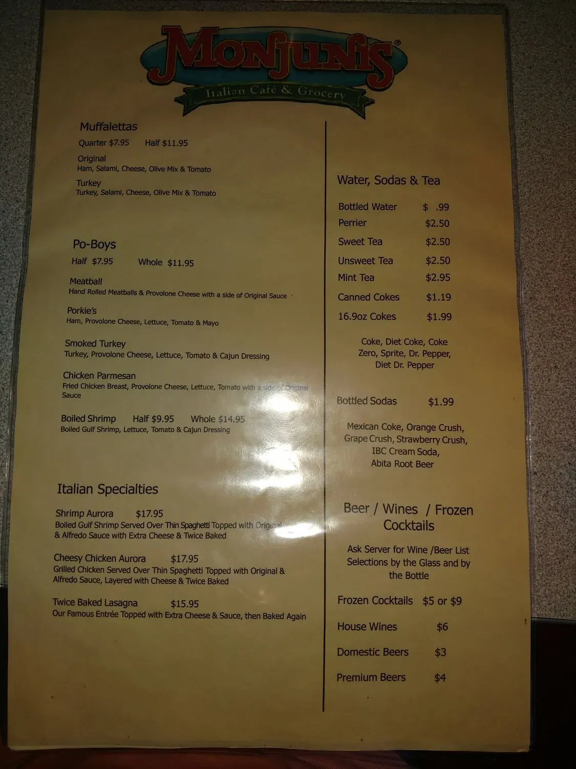 Menu 1