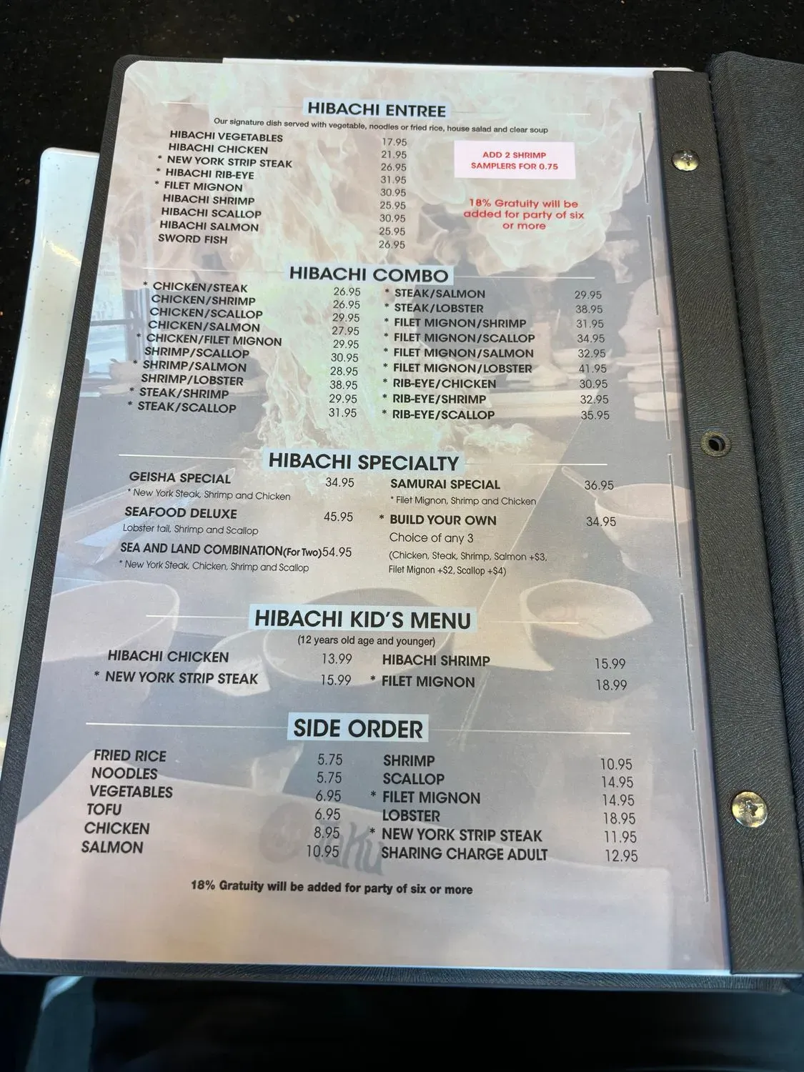 Menu 5